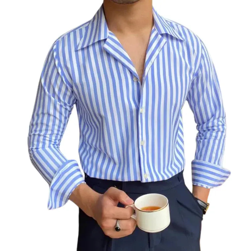 Camisa Social Masculina Listrada