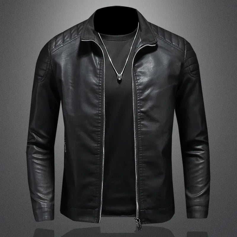 Veste en Cuir pour Homme Motard Bellvian - BL126